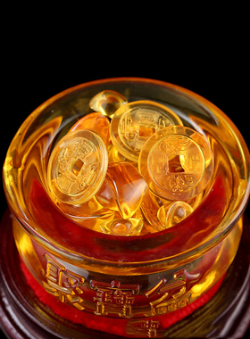 招财聚宝盆摆件玄关工艺品聚财