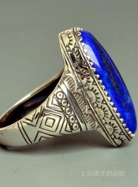 西洋Vintage戒指青金石银纳瓦霍