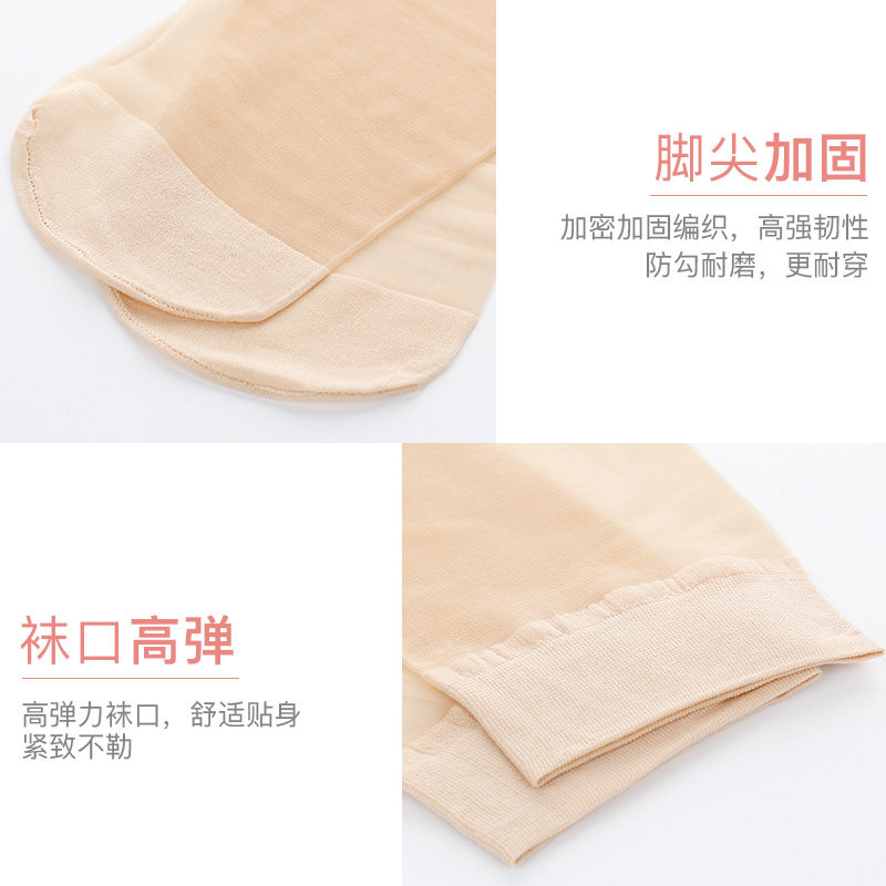 丝袜薄款短防滑耐磨防勾黑中筒袜子 芬那丝短袜