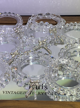 Pipi皮皮 | 天然净体白水晶钻切手链原创设计款爆闪百搭白水晶