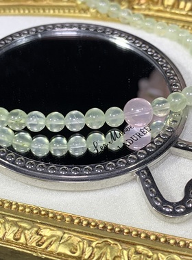 皮皮Pipi | 天然原创新中式葡萄石双圈手串小清新6mm葡萄石手链