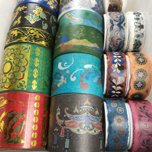 清仓 烫金和纸胶带整卷 甘肃省纪念品装饰贴纸手账diy中国风敦煌 - 图2