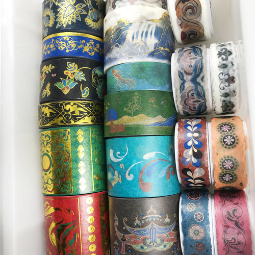 清仓 烫金和纸胶带整卷 甘肃省纪念品装饰贴纸手账diy中国风敦煌 - 图0