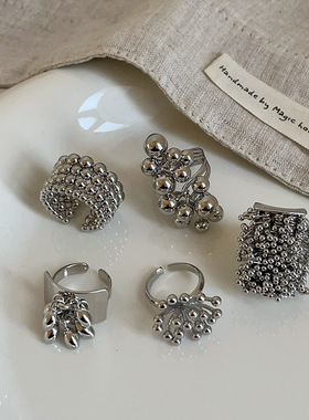 欧美夸张个性烟花流苏戒指女小众