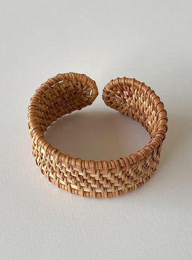 跨境热销民族风编织藤编手镯复