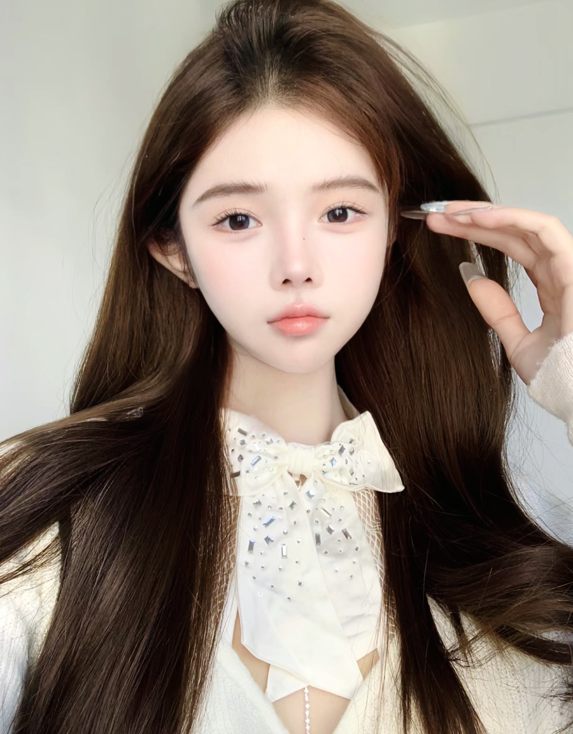 AP AGENT玫瑰精油球胸罩!人丝蝴蝶结纹烫水晶钻链条文胸奶罩内衣 - 图1