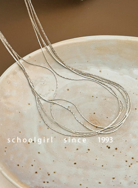 超闪多层银河波光项链个性时髦