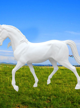 玻璃钢仿真马雕塑摆件园林景观