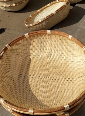 柳编笸箩藤编收纳筐馒头筐现捞箩筐簸箕柳条饼馍筐圆形家用大号