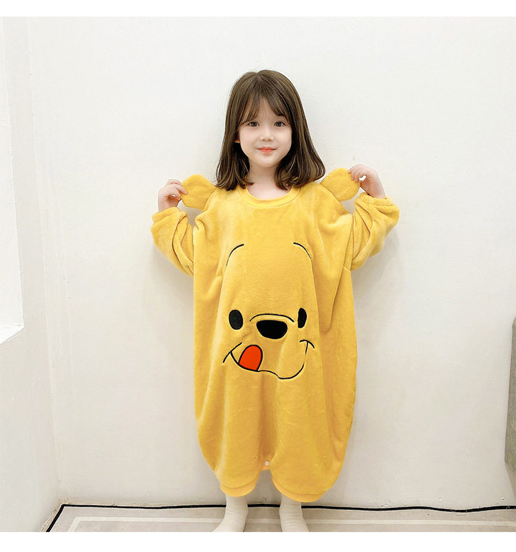 女童连体睡衣儿童秋冬法兰绒加厚睡裙珊瑚绒男女宝睡袋家居服保暖,淘宝优惠券,粉丝福利购,淘宝优惠卷