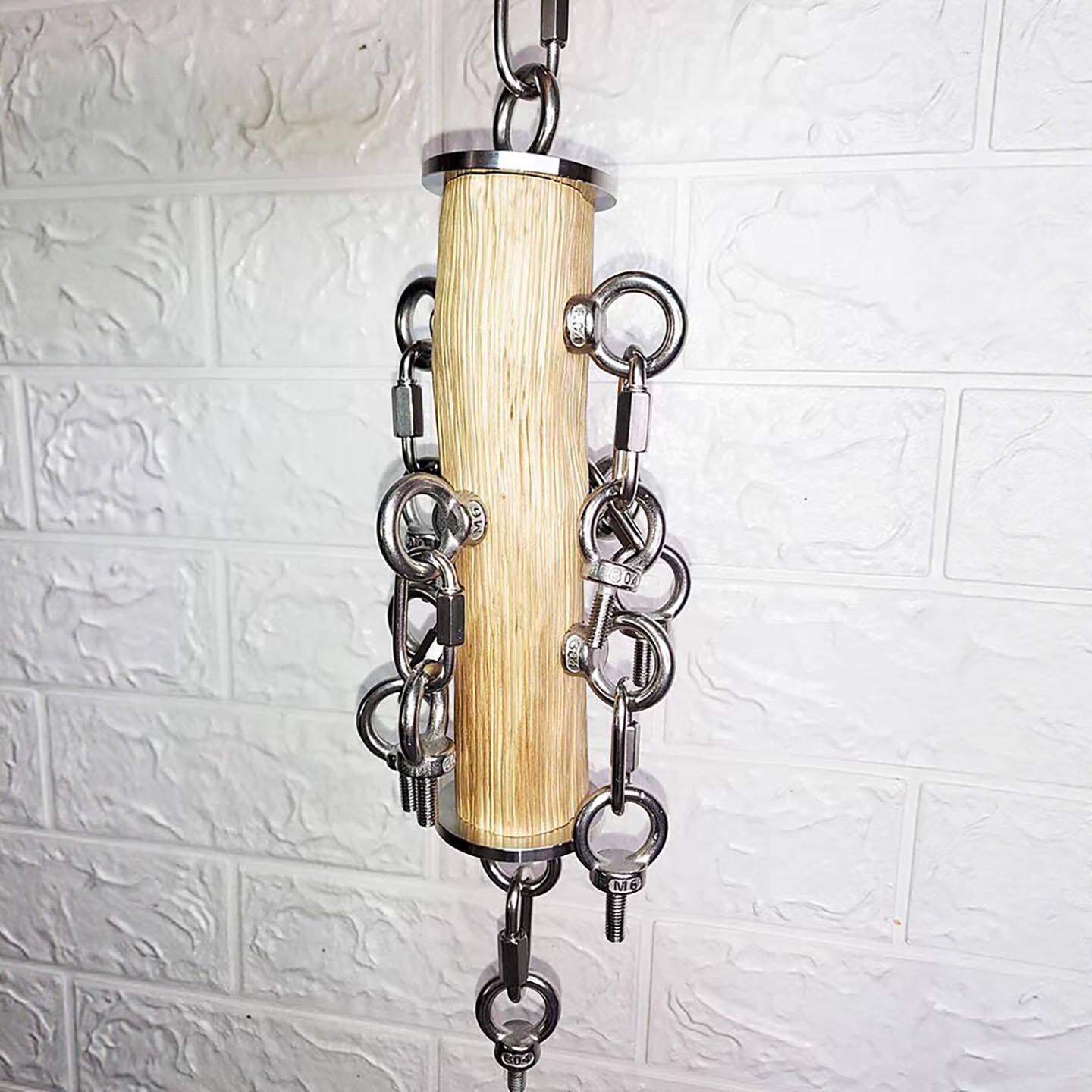 中大型鹦鹉啃咬玩具304不锈钢配超硬野梨木磨嘴磨牙解闷鸟笼挂件,淘宝优惠券,粉丝福利购,淘宝优惠卷