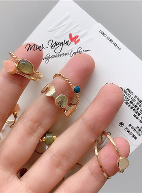 chic.欧美多层金属马卡龙色造型