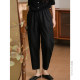 Natural waist small ear trousers harem pants