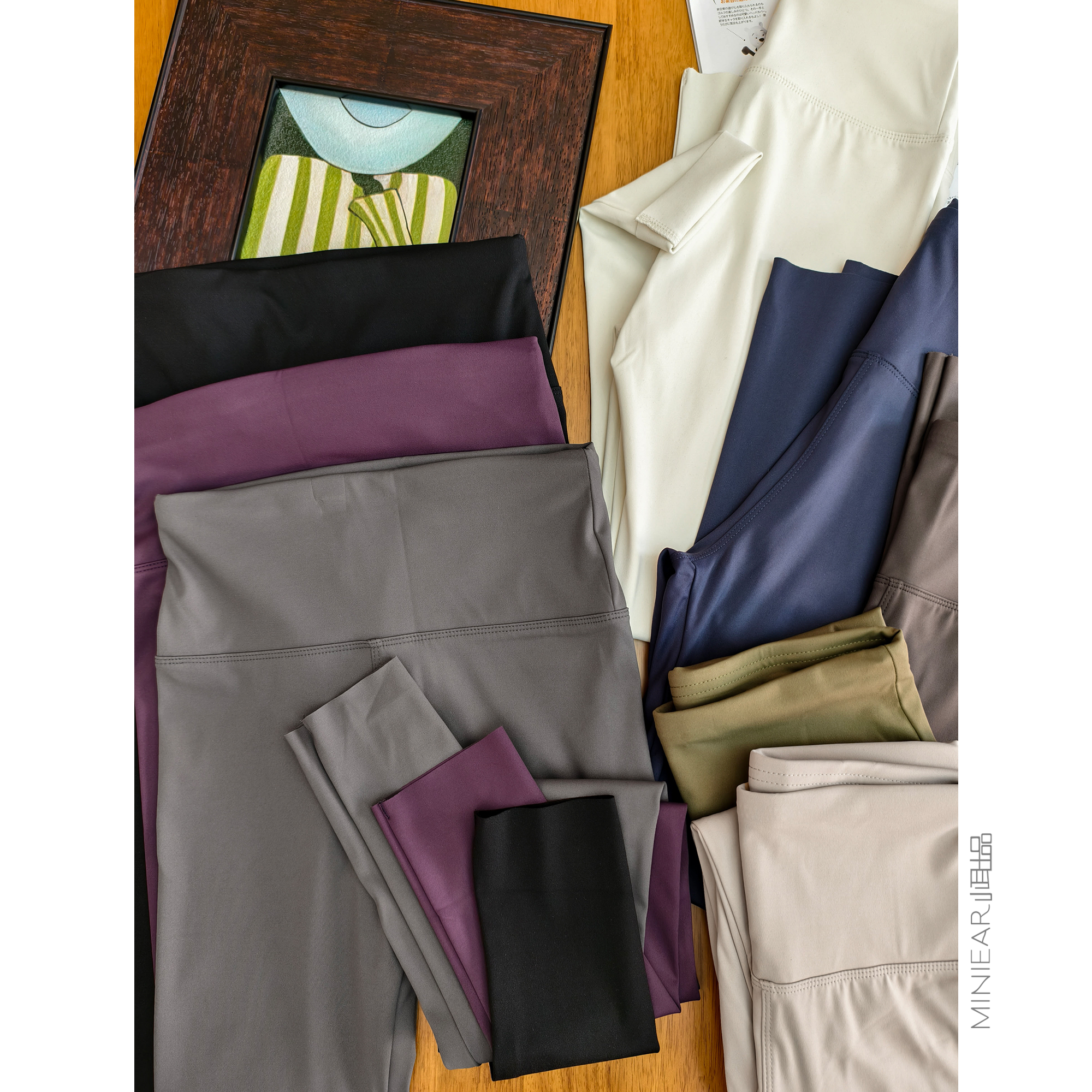 小耳出品 修身显瘦高弹瑜伽长裤 高腰提臀纯色打底裤健身裤女 - 图0