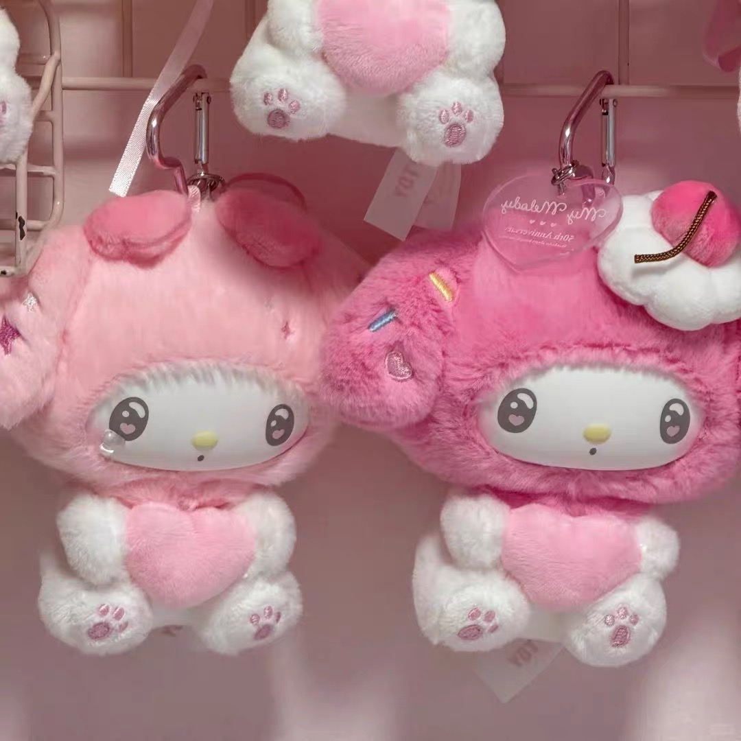 TOPTOY美乐蒂melody50周年纪念奶糖系列盲盒搪胶毛绒公仔挂件礼物 - 图3