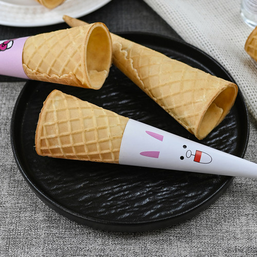 商用加厚16度摩天脆脆甜筒大脆筒冰淇淋蛋筒甜筒托长华夫脆皮蛋筒 - 图3