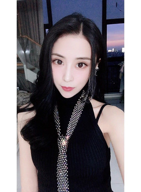 网红推荐闪亮超闪水钻领带颈链