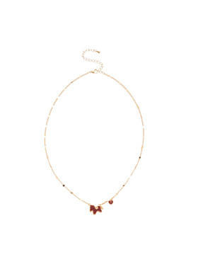 【镀K金】满钻红色爱心小马项链女玫瑰金高级感时尚小众时尚轻奢