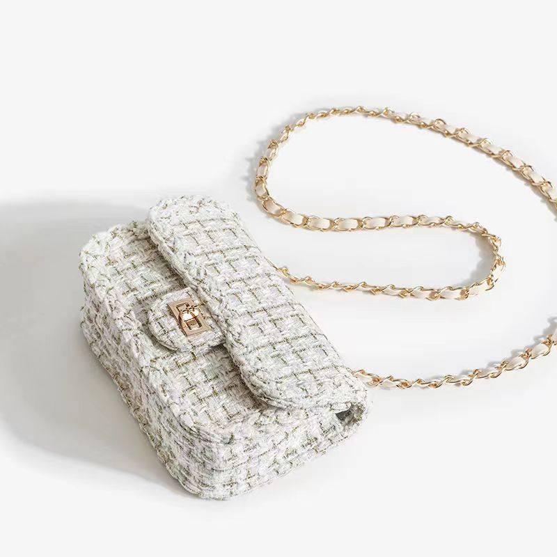 2022年秋冬新款女腋下包小香风呢子链条包高级感单肩斜挎包小方包,淘宝优惠券,粉丝福利购,淘宝优惠卷