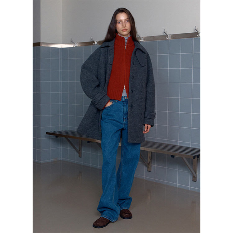 经典复古红色双拉链毛衣外套通勤简约立领保暖针织衫开衫上衣女,淘宝优惠券,粉丝福利购,淘宝优惠卷