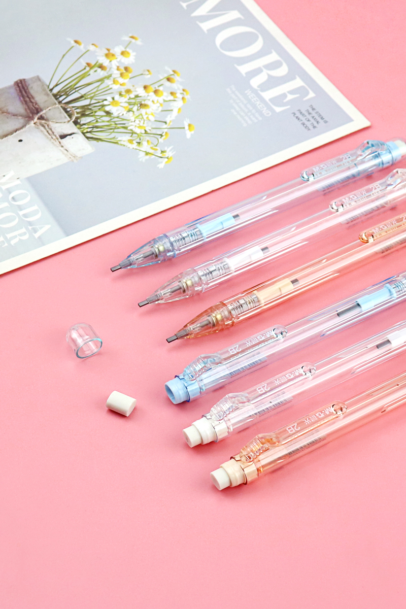 晨光文具2B涂卡自动铅笔学生答题卡考试专用笔自带橡皮头AMPJ6601 - 图2