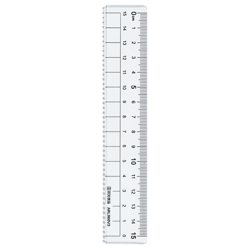 晨光优品15cm不粘橡皮波浪直尺学生绘图测量20cm透明尺子ARL960V3 - 图3