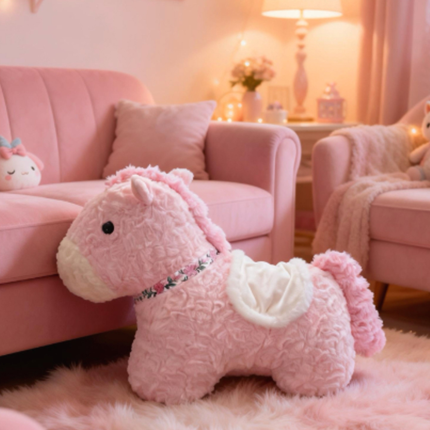 JOJO'S L. PD.Broadband.布艺类玩具马年粉色小马抱枕粉马 | 播宽,淘宝优惠券,粉丝福利购,淘宝优惠卷