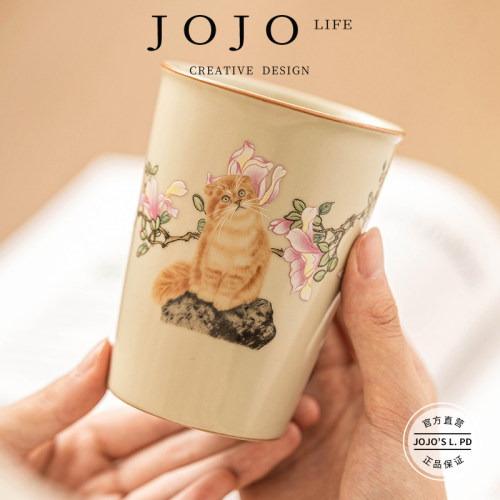 JOJO'S L. PD.mutual.萌猫随手杯茶杯中式功夫茶主人单杯 | 相互 - 图1