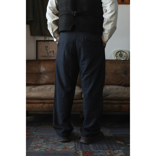 Secondorder FW24 Checked EasyArmy Trousers复古格纹抽绳休闲裤 - 图2