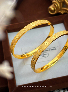 新中式古法满天星沙金手镯/戒指