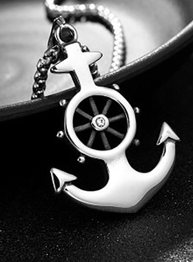 欧美潮人钛钢男士项链女军牌雏菊小熊明星同不锈钢款吊坠钛钢个性