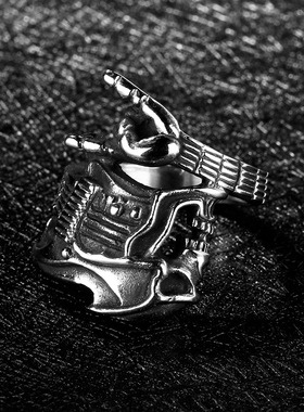 速卖通ebay货源欧美朋克复古骷髅头戒指摇滚标志指环