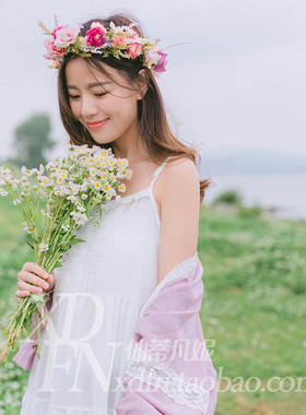 森系花环新娘头饰拍照花环高档