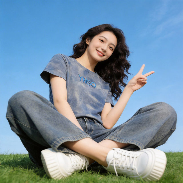 American Retro Tie Dye Sleeve Short Sleeve Women's Loose Letter ຖັກແສ່ວ
