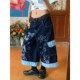 C2 homemade / Korean style ຫນ້າສົນໃຈເສັ້ນ graffiti ແບບ denim cropped pants ສໍາລັບແມ່ຍິງ summer ໃຫມ່ວ່າງ slimming ຂາກວ້າງ