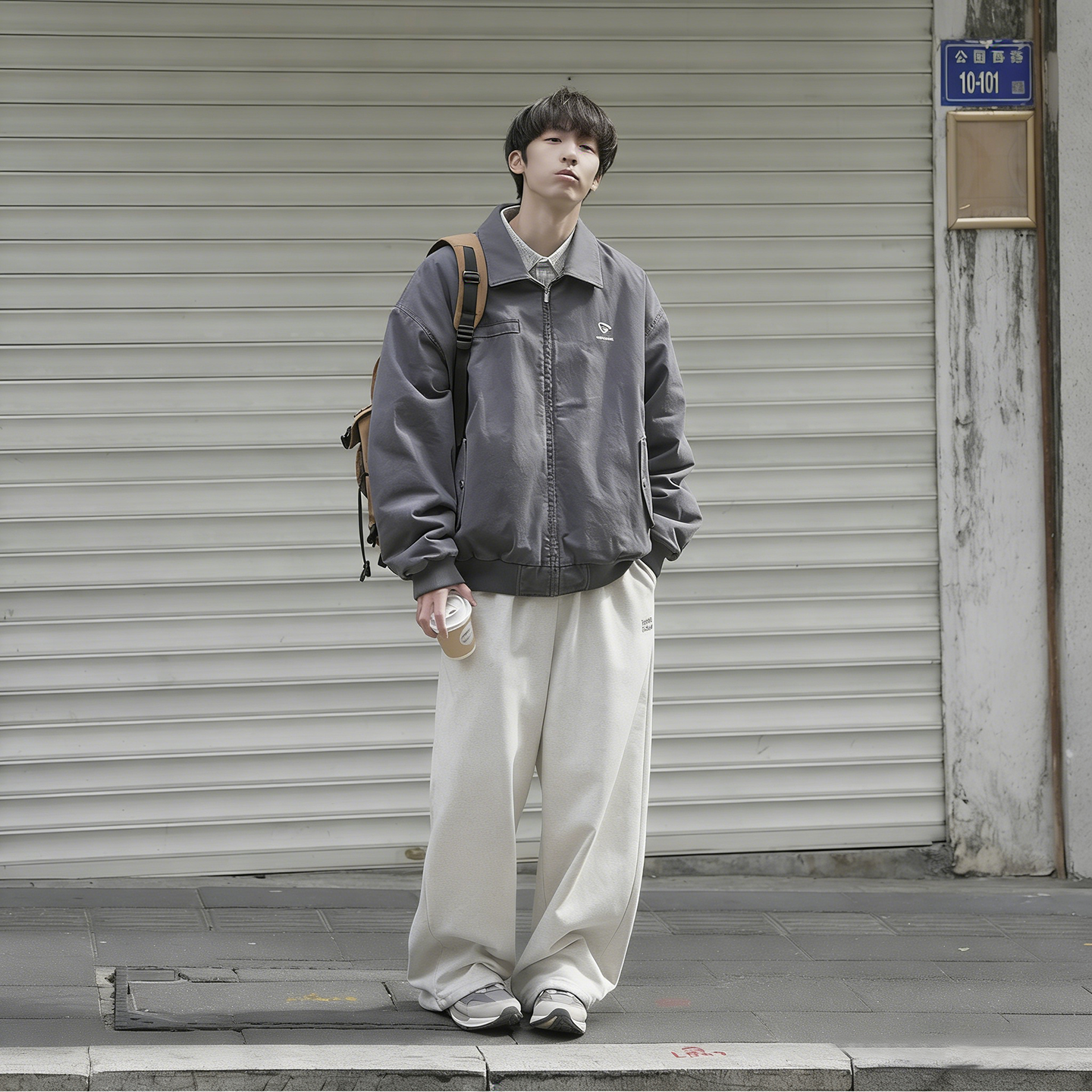 GOOZI MADE 羊羔绒翻领棉衣外套男冬季加厚棉袄美式复古工装棉服,淘宝优惠券,粉丝福利购,淘宝优惠卷