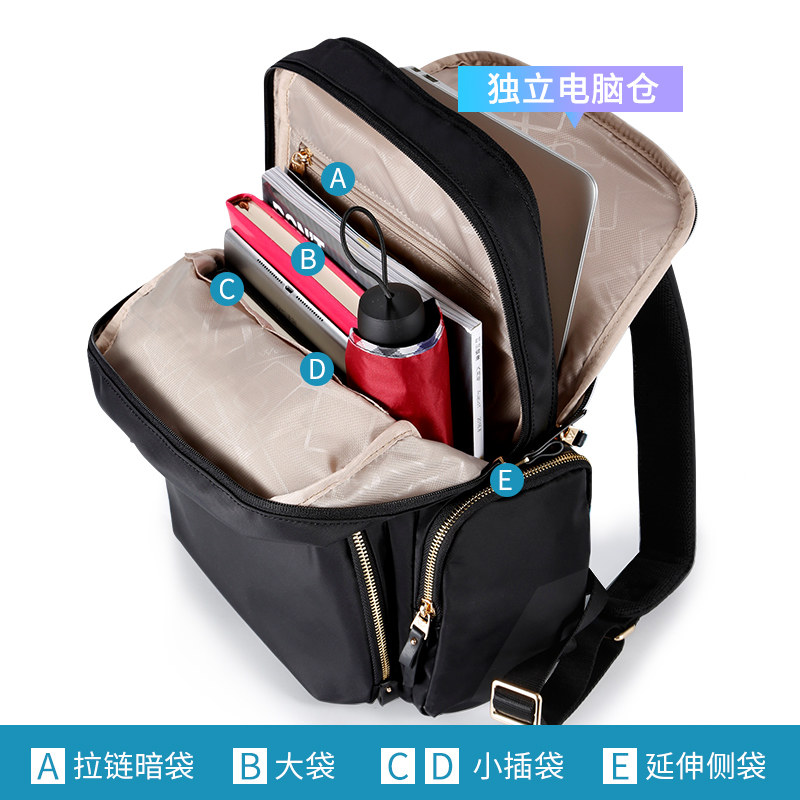 女大容量商务14寸15.6寸2020电脑包 狼域双肩背包