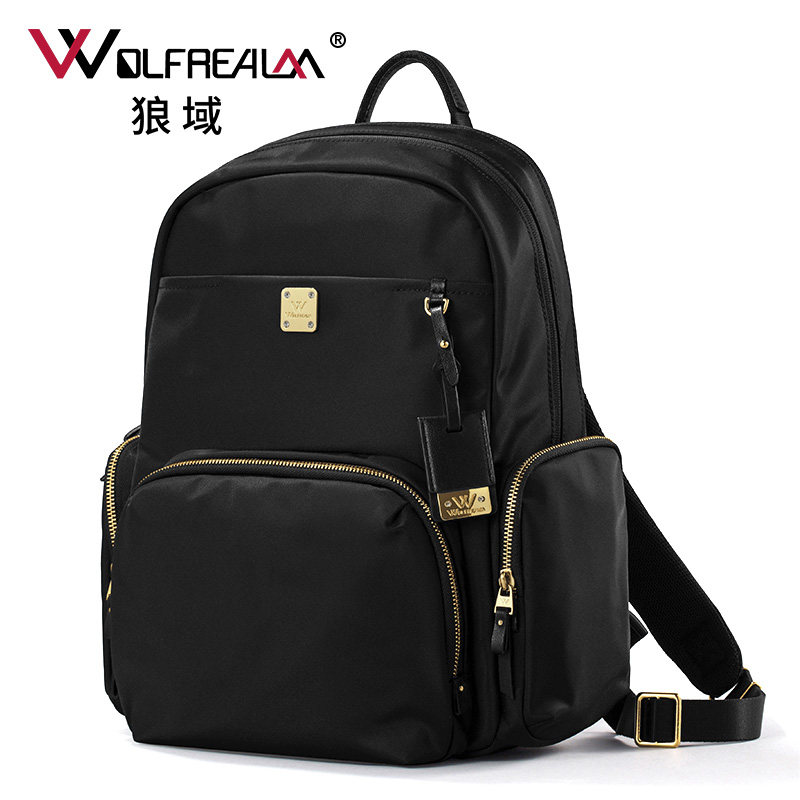 女大容量商务14寸15.6寸2020电脑包 狼域双肩背包