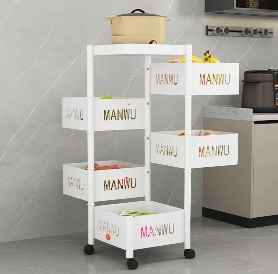 厨房旋转置物架多功能零食菜篮子收纳架落地多层新款蔬菜放菜架子,淘宝优惠券,粉丝福利购,淘宝优惠卷