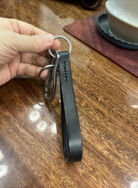 纯手工植鞣牛皮钥匙扣挂件真皮手拎钥匙包收纳包挂件包挂脖小包