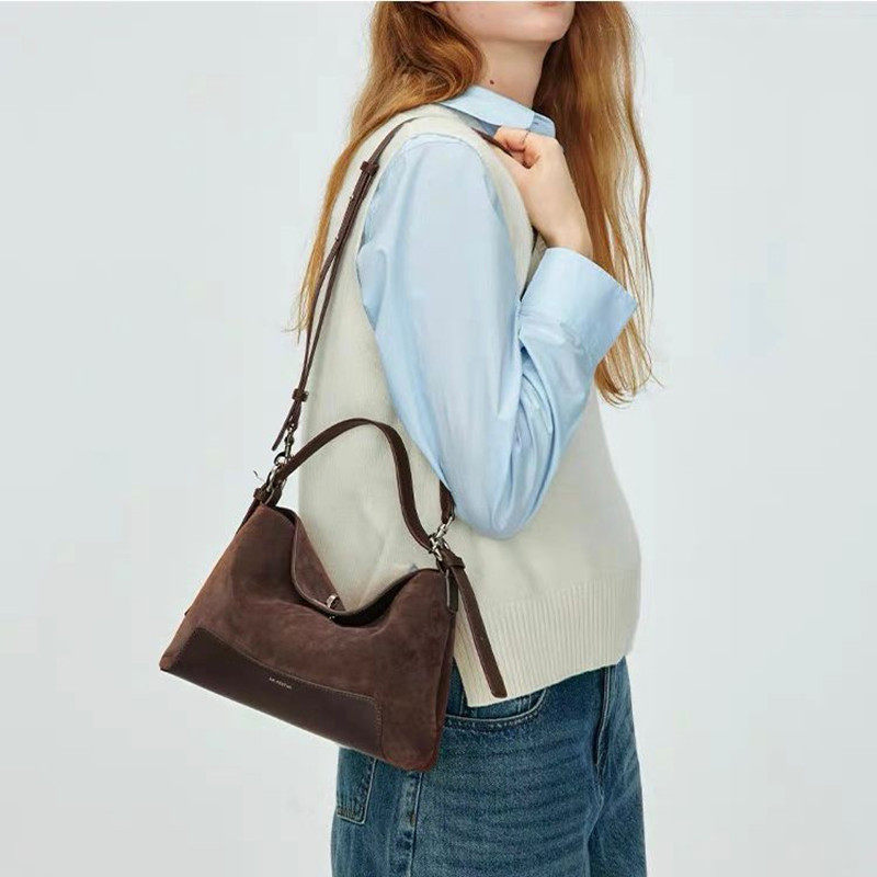 拉菲斯汀麂皮绒脏脏包2025新款通勤女包单肩斜挎包大容量托特包,淘宝优惠券,粉丝福利购,淘宝优惠卷