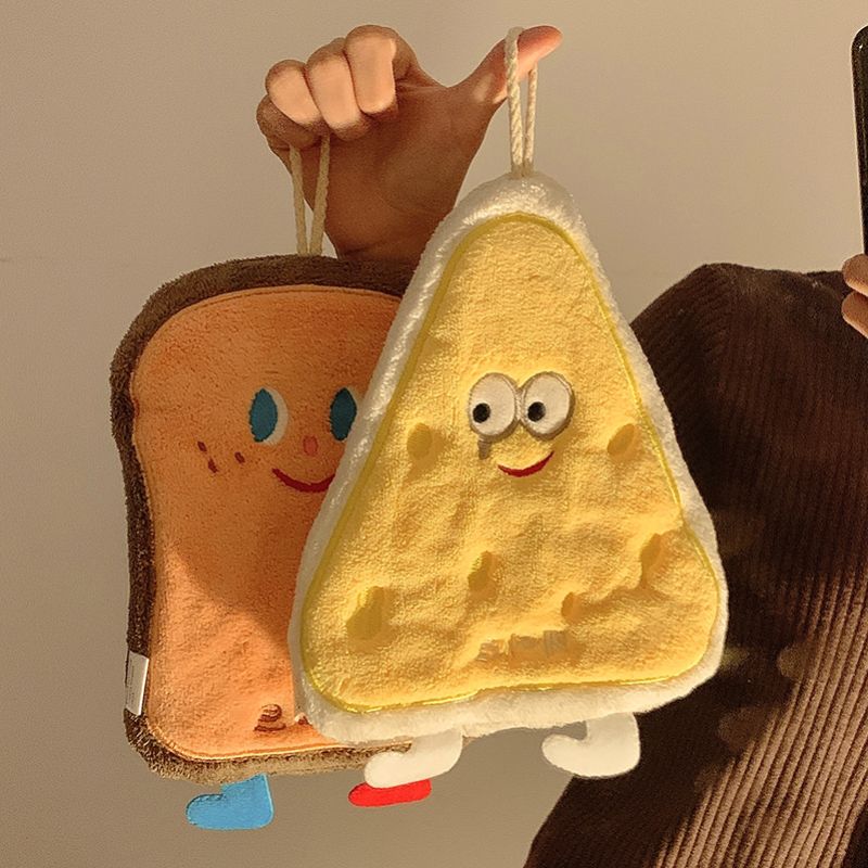 可爱擦手巾挂式吸水加厚卫生间卡通擦手帕毛巾洗手小方巾抹布速干 - 图2