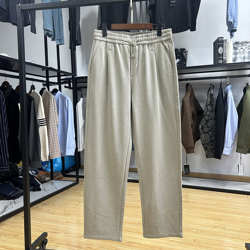 含绵羊毛混纺好料直筒休闲长裤秋冬季男士亲肤舒适松紧腰抽绳,淘宝优惠券,粉丝福利购,淘宝优惠卷