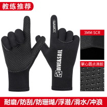 3MM anti-scraping diving gloves swimming warm and anti-coral men and women 5MM slip water anti-scraping catch fish special snorkeling gear