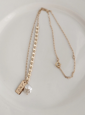 刻字字母手链珍珠浪漫女