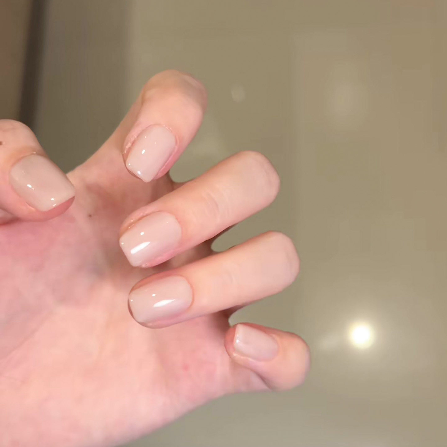 2025年新款网红许妍同款奶盖美甲显白穿戴甲纯手工高级感短款定制,淘宝优惠券,粉丝福利购,淘宝优惠卷