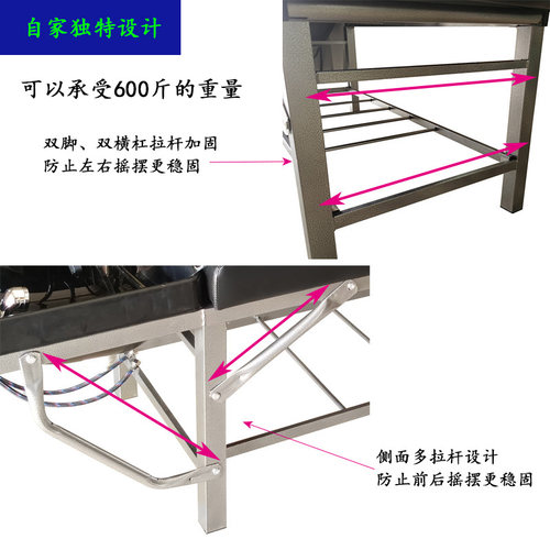 沙龙全躺泰式洗头床头枕发廊美发店理发冲水床按摩不锈钢架热水器 - 图2