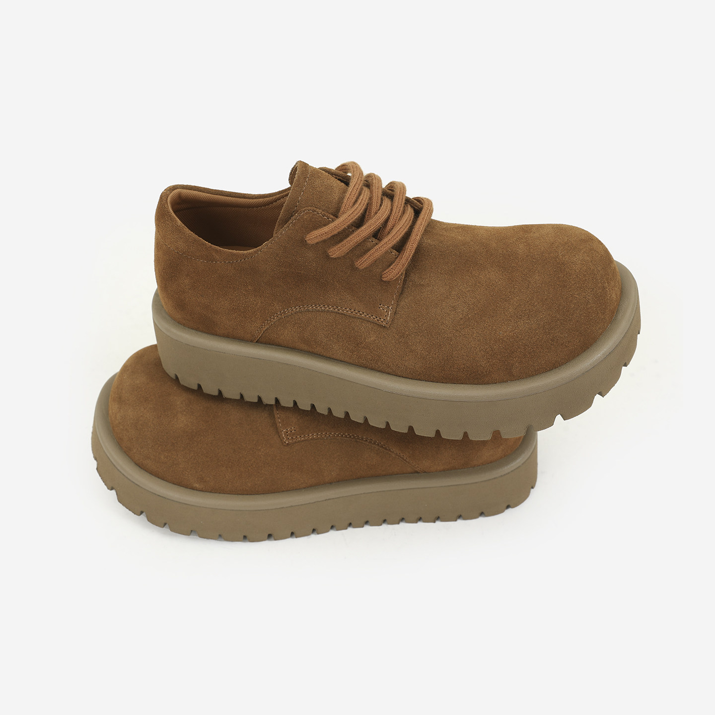 美式复古厚底大宽头德比鞋男款轻质通勤牛反绒休闲皮鞋低帮大黄靴,淘宝优惠券,粉丝福利购,淘宝优惠卷