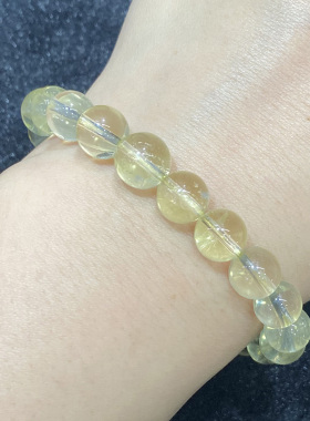 天然柠檬黄水晶手串时尚小清新