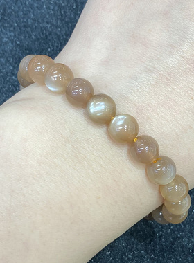 天然奶茶色月光手串时尚小清新